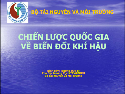 Chiến lược quốc gia về Biến đổi khí hậu